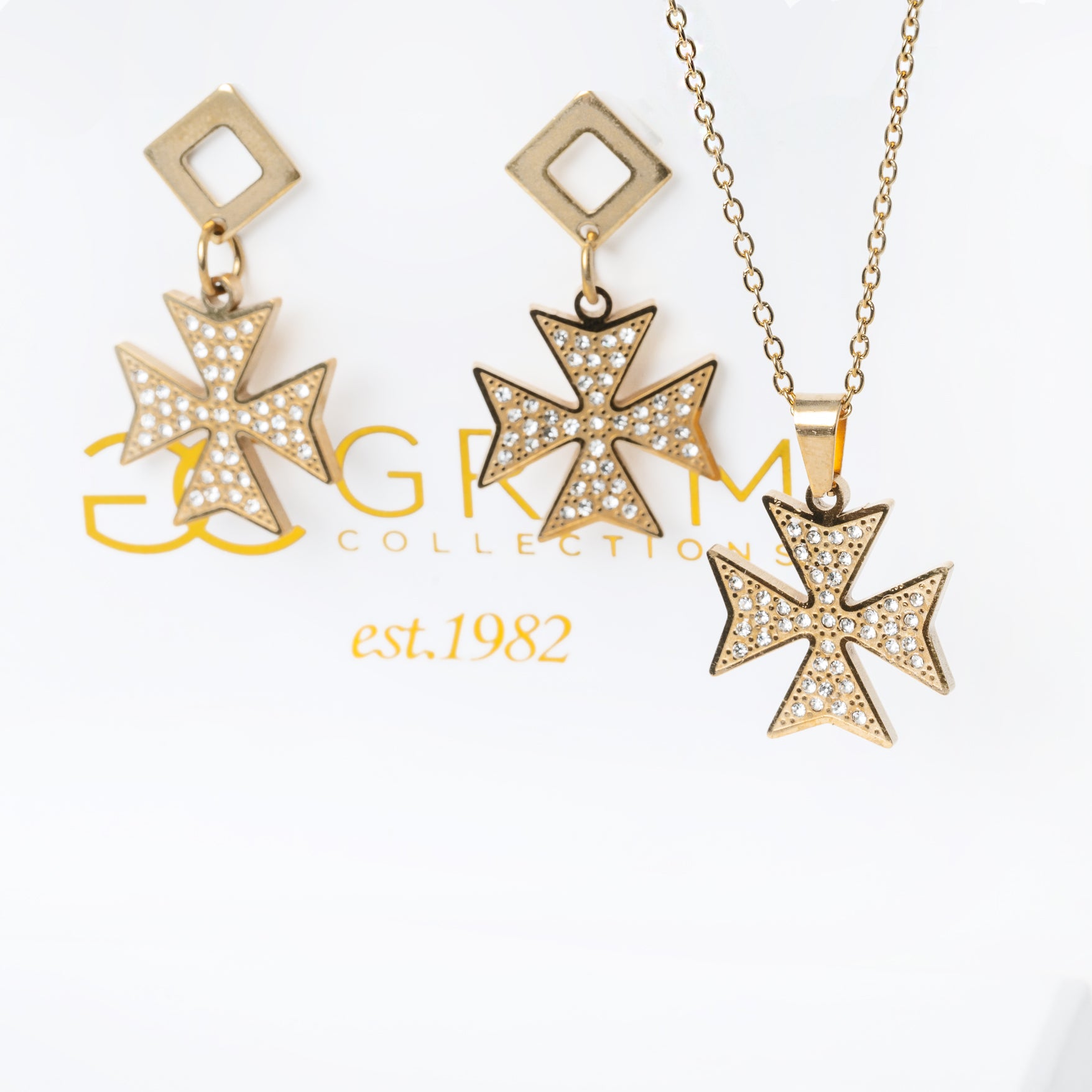 Cross  of the order Earrings