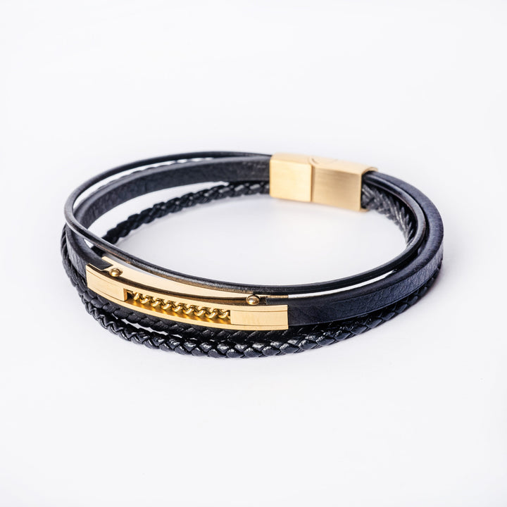 side view of Andrea gold bracelet 