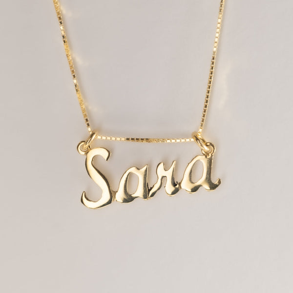 Name 18ct gold Necklace