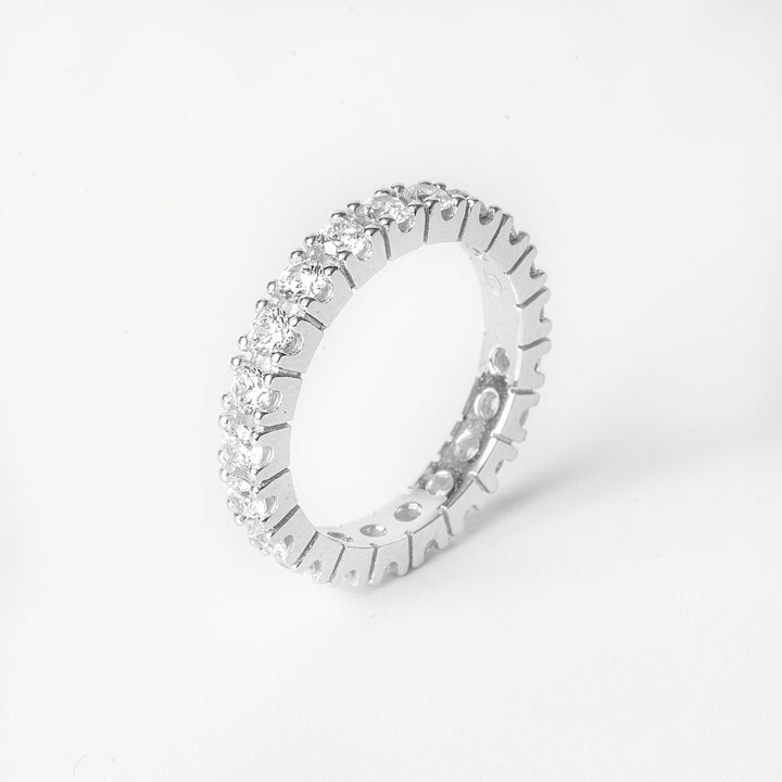 Left side of Fiona Ring  standing against a white background 