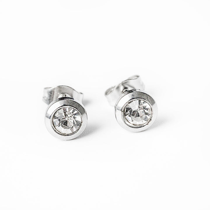 A close up view of Gabriella Silver Earrings
