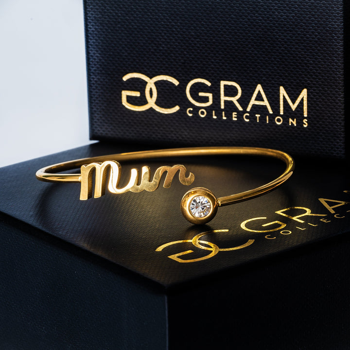 Ghaziza Mum Bangle on a uniquely designed black box. 