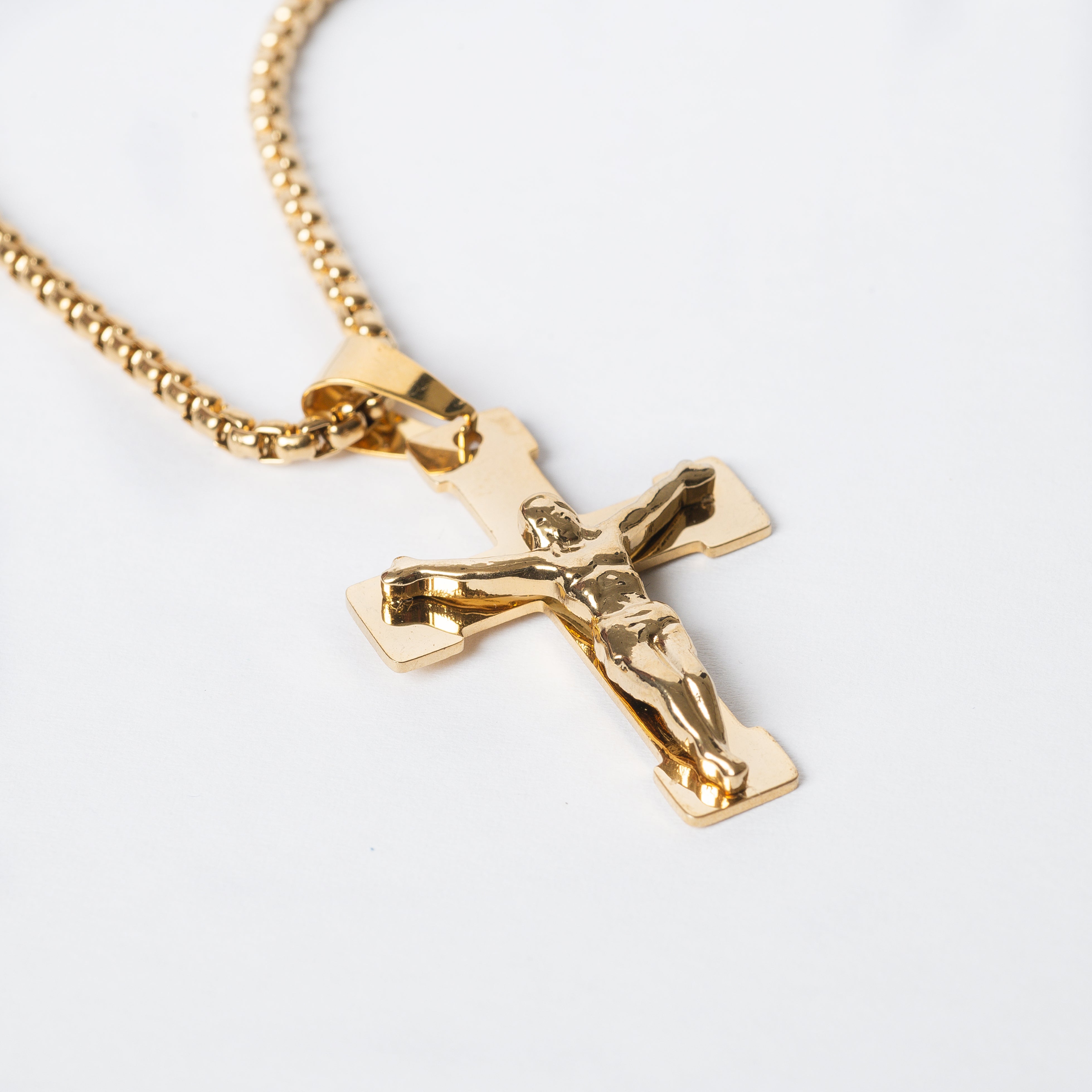 Manly Cross Gold Necklace