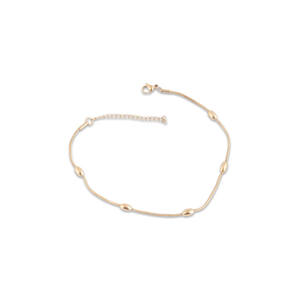 Mgarr Gold Anklet on a white background