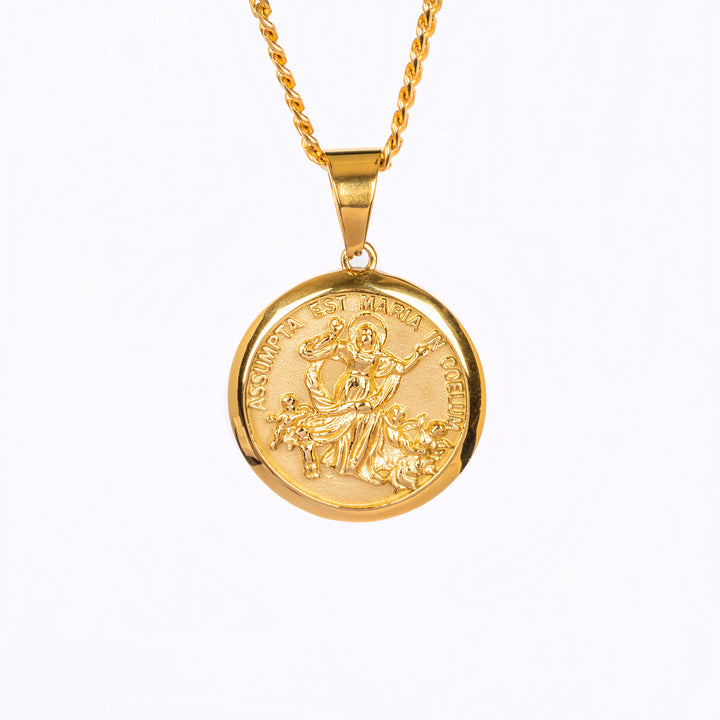 Santa Marija Necklace standing in the center of the image against a white background. 