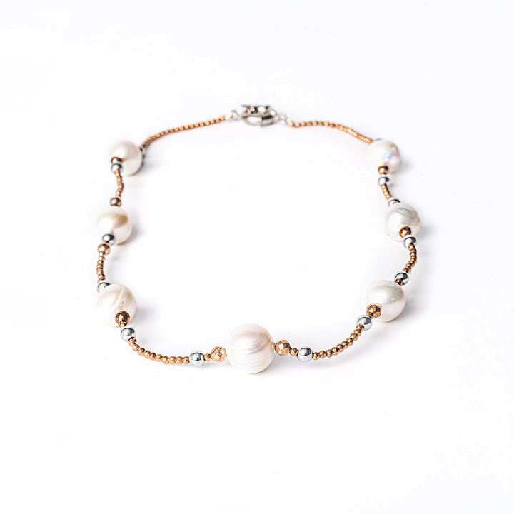 a close up view of Sky Necklace standing in the center of the image against a white background 