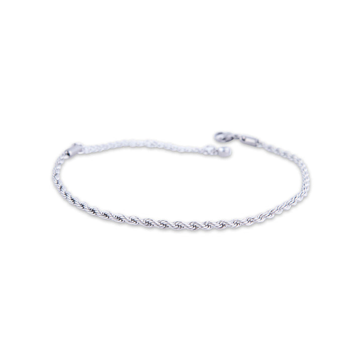 TaXbiex Silver Anklet on a white background