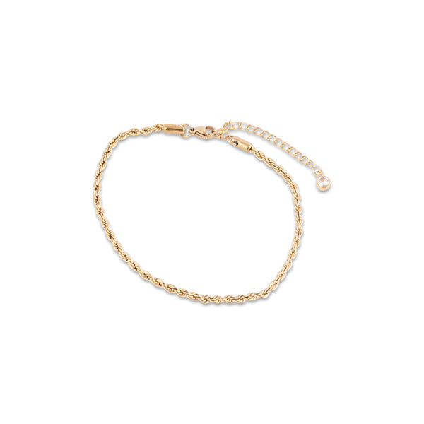 Ta' Xbiex Gold Anklet on a white background