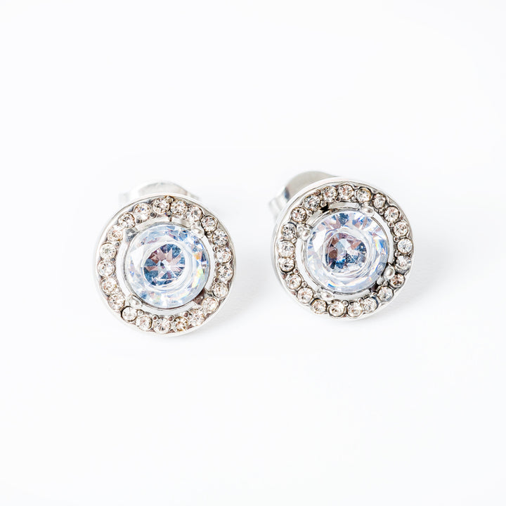 Gabby Silver Earrings standing in the center of the image against a white background