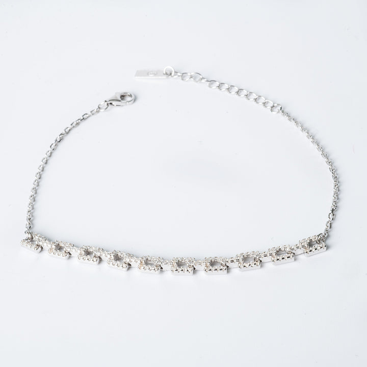 Alana bracelet with hypoallergenic cubic zirconia embellishments, featuring a jewelry clasp.