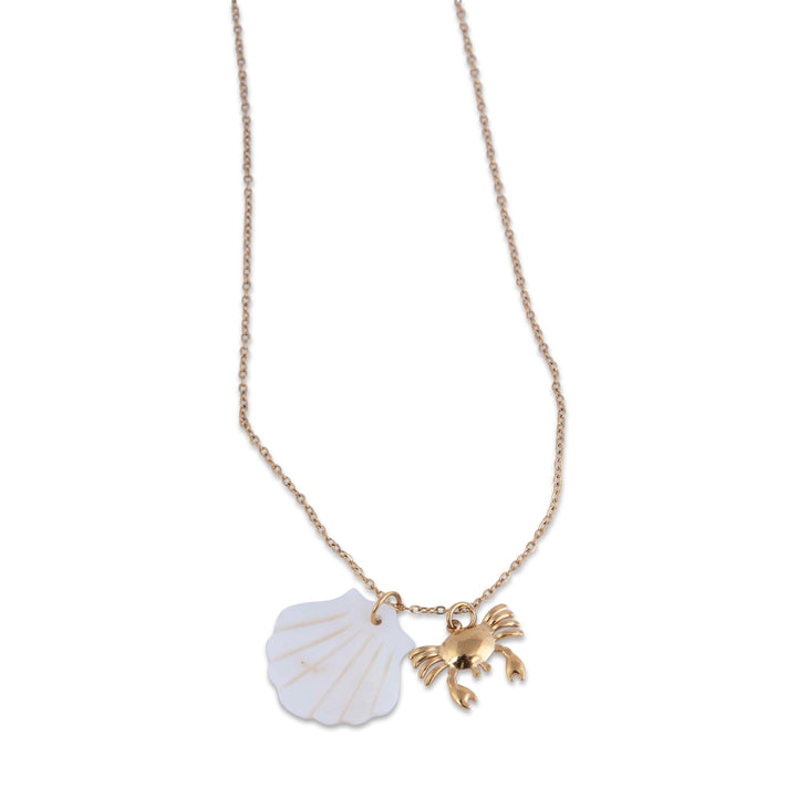 The Anchor Bay Necklace of Gram Collection standing in the center of the image against a white background. 