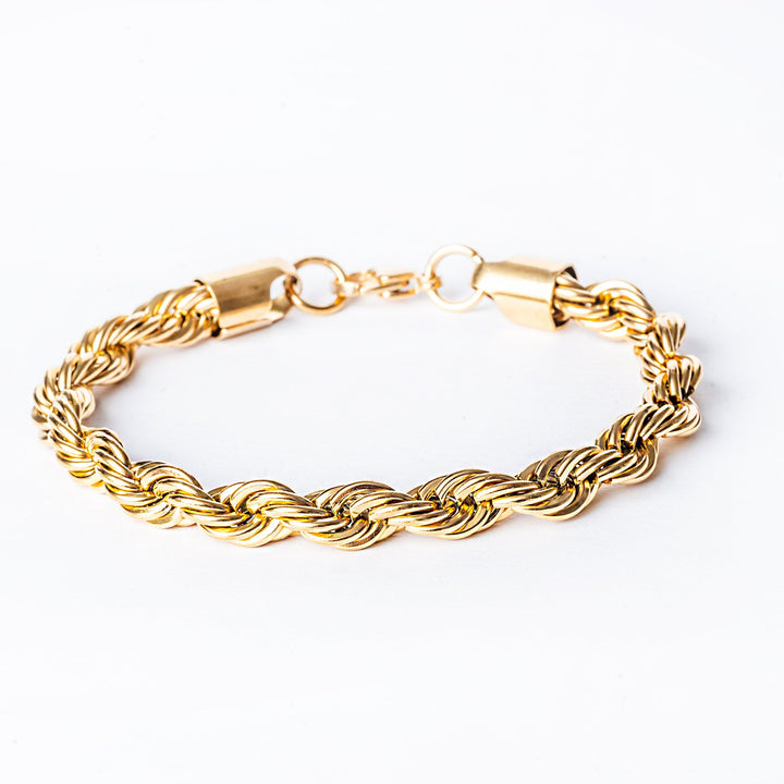 Bologna stainless steel bracelet with an adjustable clasp, displayed on a white background.