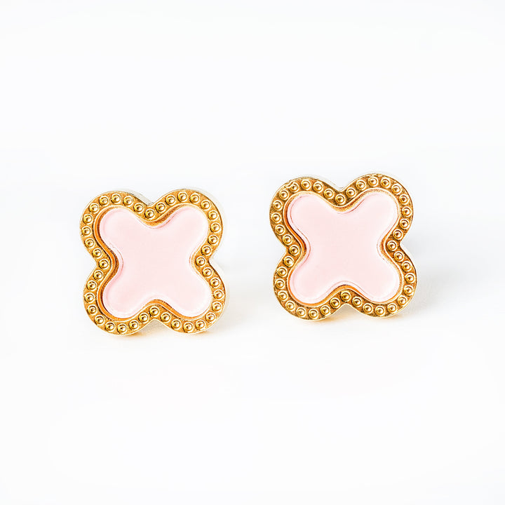Fiorella Earrings standing in the center of the image against a white background 