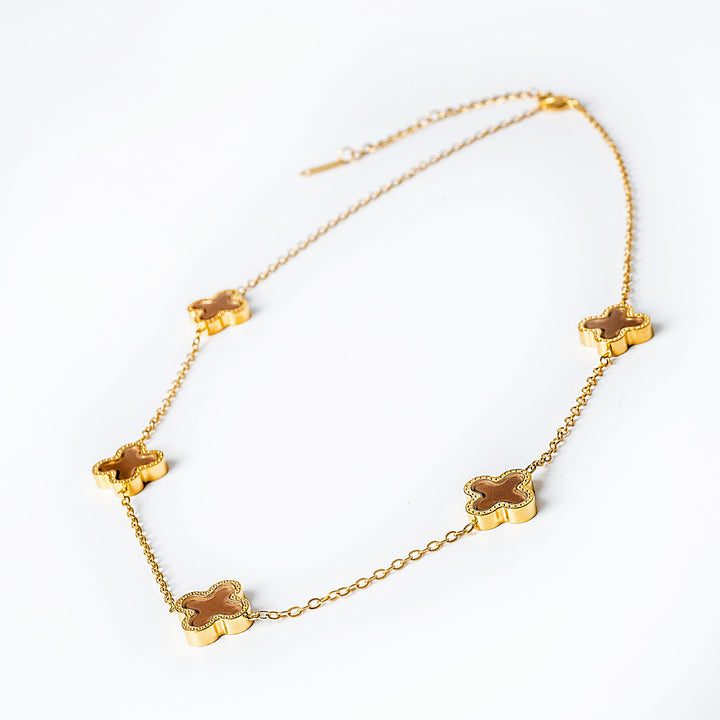 Gram collection Fiorella Necklace  profile view. 