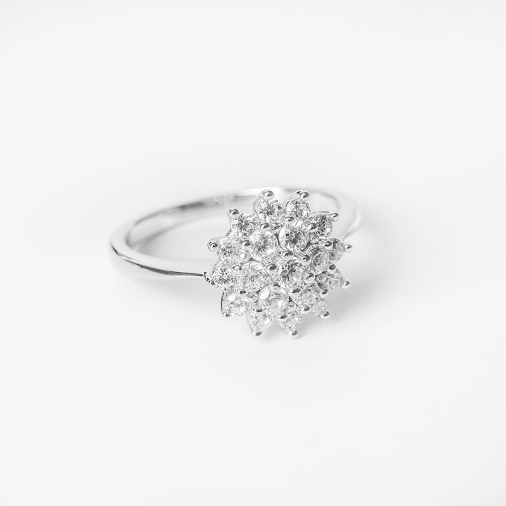 A close up view of Lone ring from a profile view 