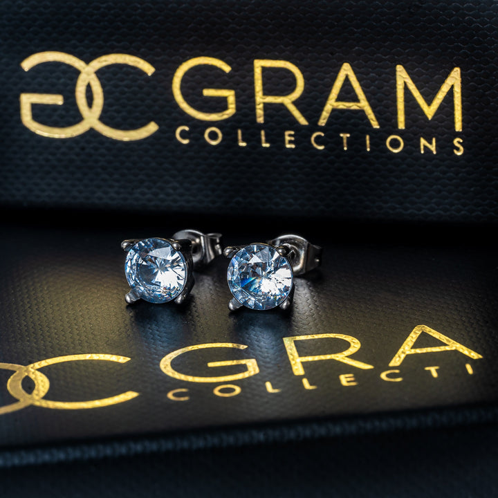 A close up view of gram collections jewlery Tommy Earrings. 
