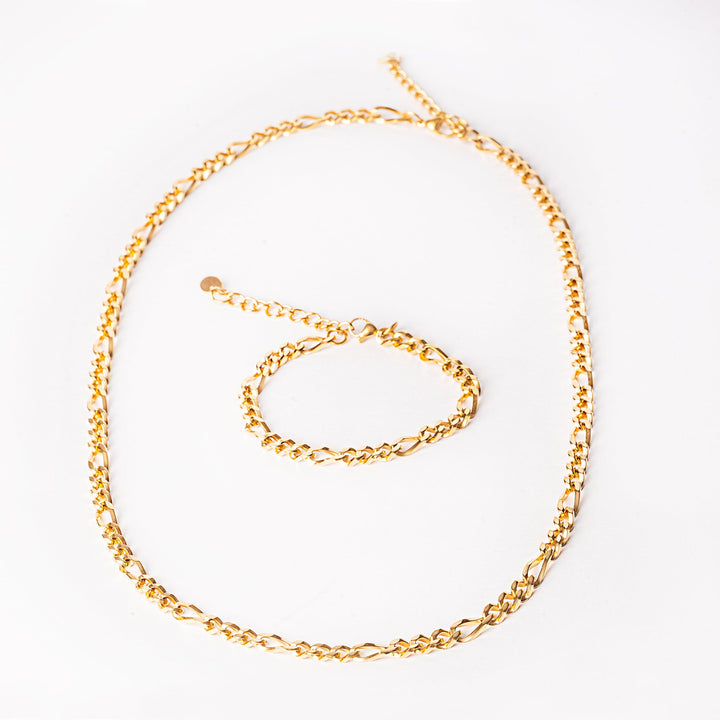 Bari collections gold bracelet placed in the center of the image against a white background. 