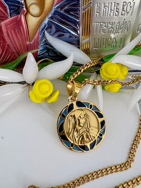 Duluri necklace of gram's collection placed on the table. 