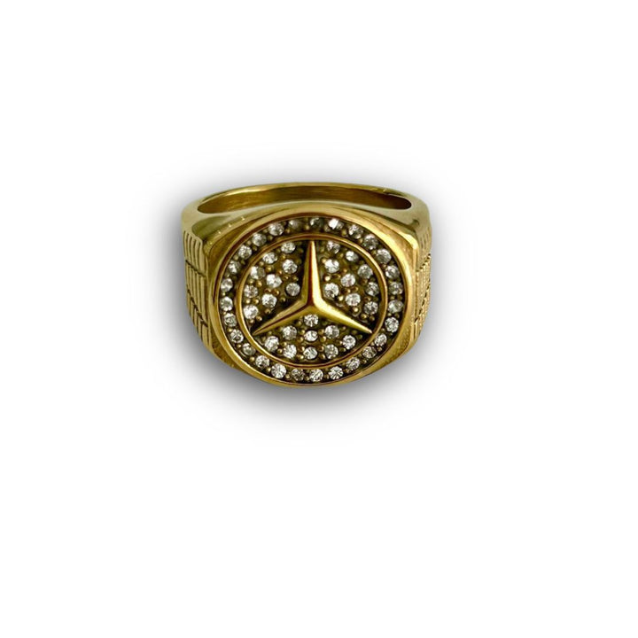 Gram's Mercedes Ring placed in the center of the image. 
