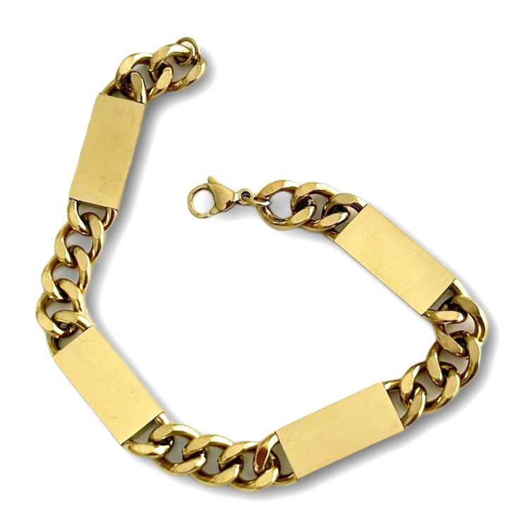 A bird view of Large Bar  Bracelet (Maltese Style) standing in the center of the image against a white background. 