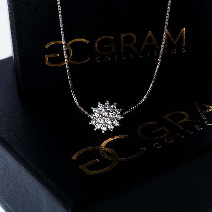 lone necklace on its Gram Collection Box. 