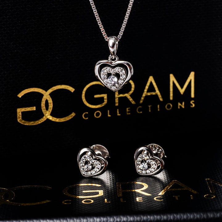 Gram collections Madeline Set placed on its uniquely designed black box. 