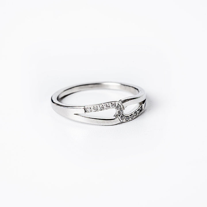 Marianne Silver Ring standing in the center of the image against a white background 