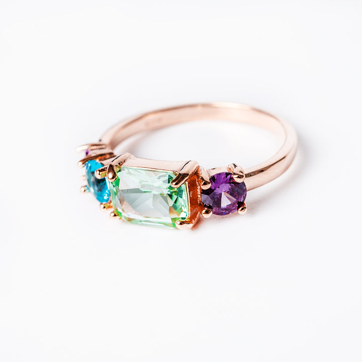 A profile view of marigold ring