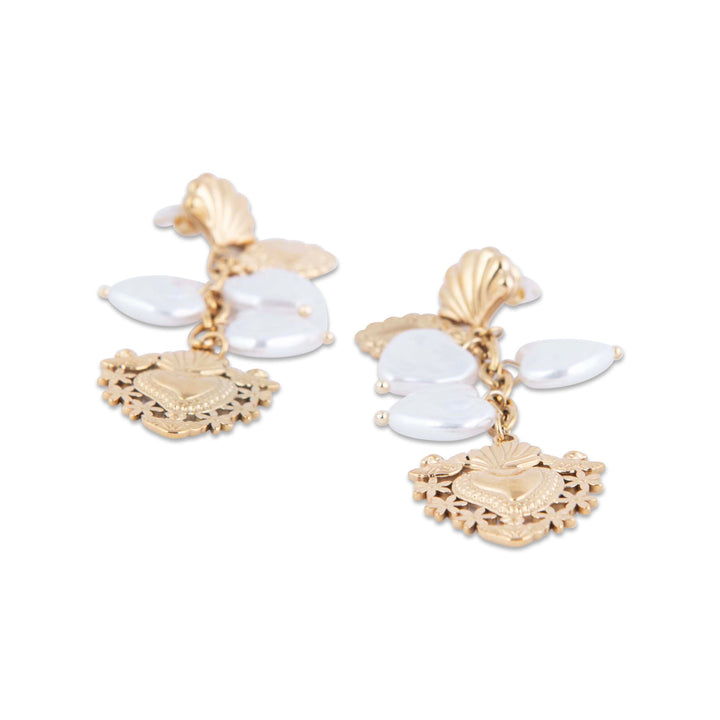 Marsalforn Earrings on a white background - close up look 