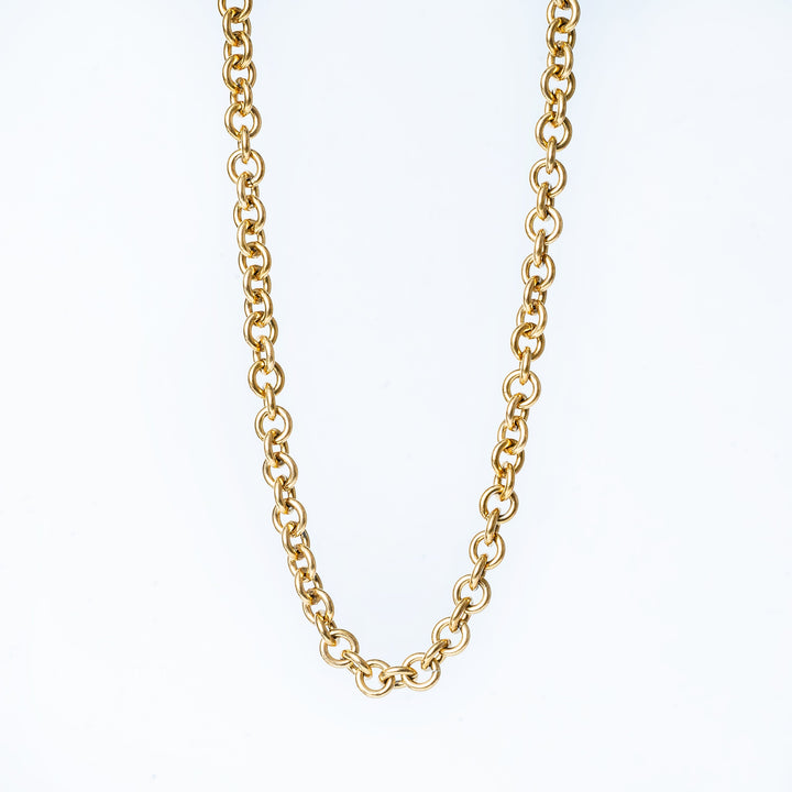 An Marta Necklace chain stand in the center of the image against a white background. 