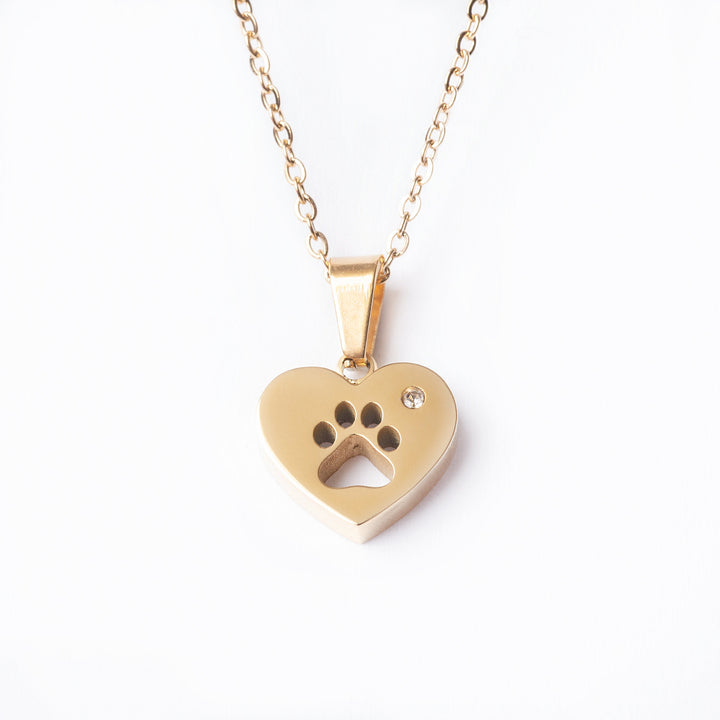 Bird view of a paw necklace 
