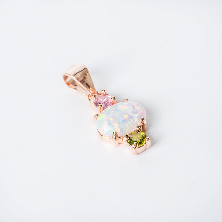 A close up view of ren set earring standing in the center of the image. 