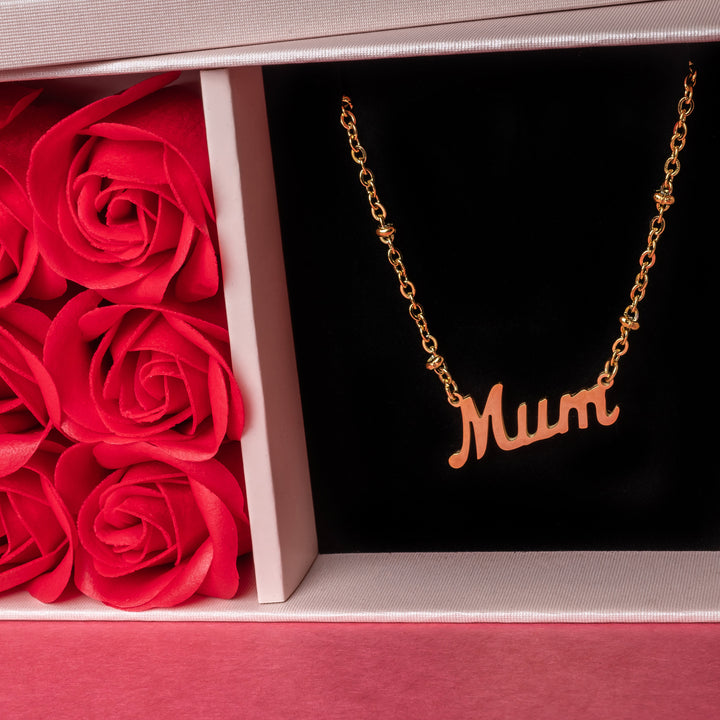 A close up view of Rosina Mum Necklace (Gift Box) 