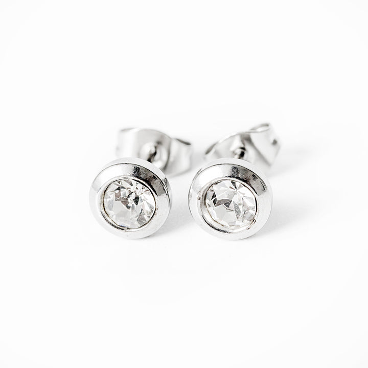 a white colour gram collections Gabriella Silver Earrings