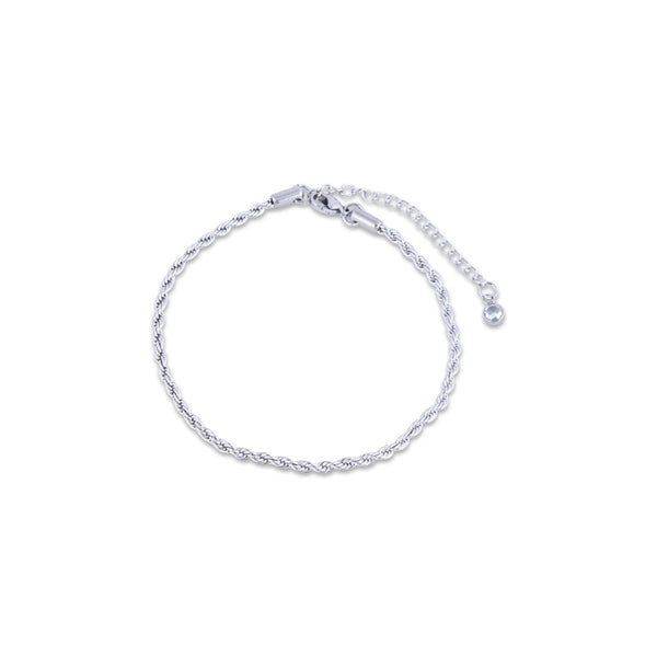 Ta' Xbiex Silver Anklet on a white background