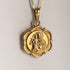 Holy Medal  Gold Double Sided Pendant