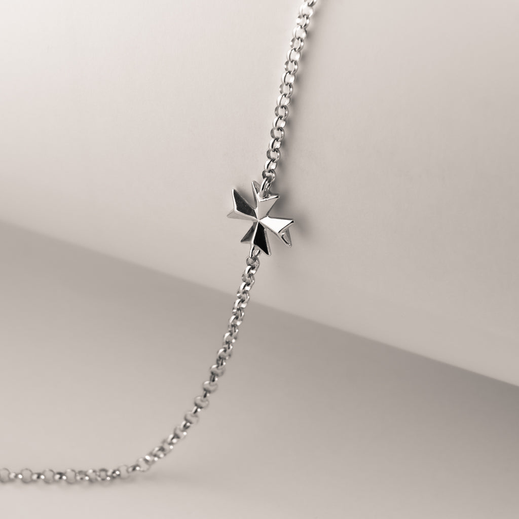 Malta Cross Silver Bracelet