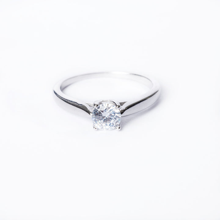 A close up view of Classic Solitaire Ring