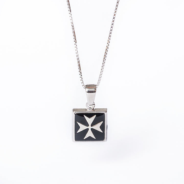 a front view of Gianni Silver pendant standing in the center of the image against a white background. 
