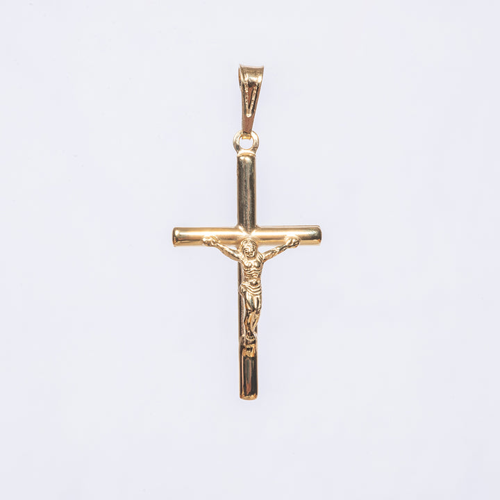 A close up view of Holy Cross Gold Pendant 