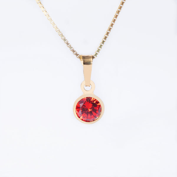 A close up view of January Birth Stone pendant 
