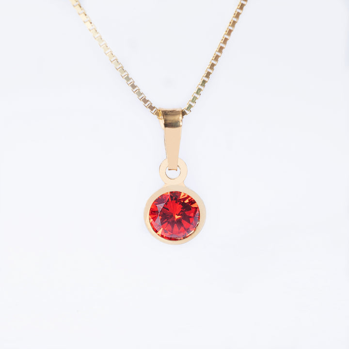 A close up view of January Birth Stone pendant 