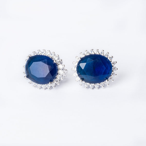 A close up view of Kate Earrings standing in the center of the image against a white background. 