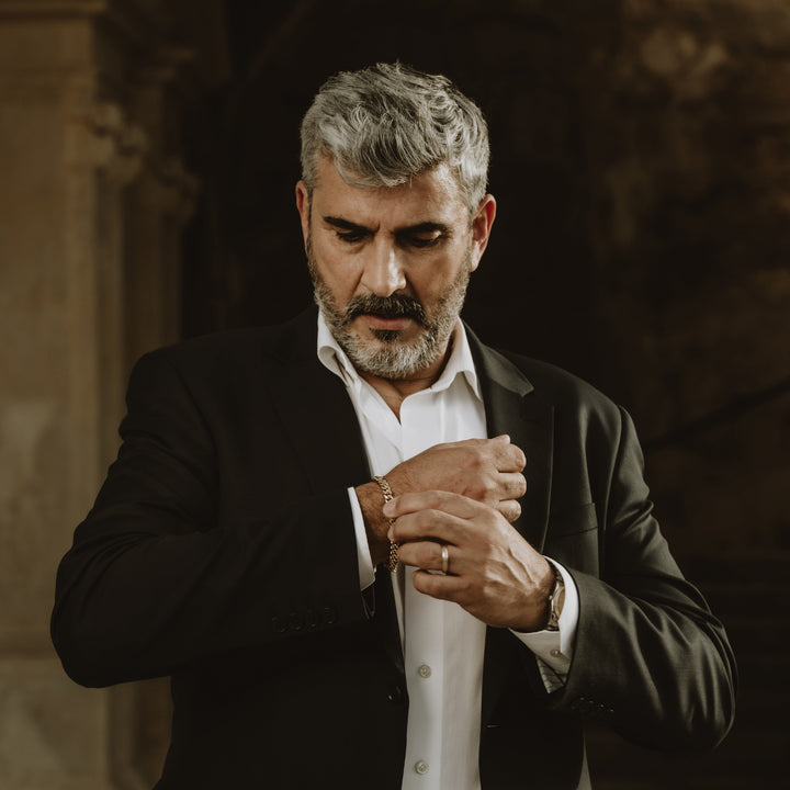 man model wears Bruno bracelet