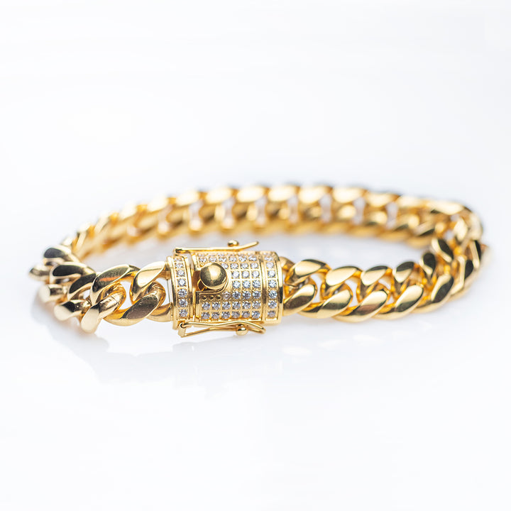A close up view of Monaco Bracelet standing in the center of the image against a white background. 