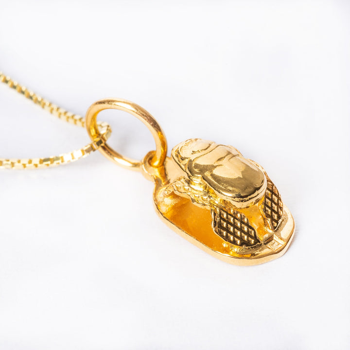 Scarb necklace view standing in the center of the image against a white background. 