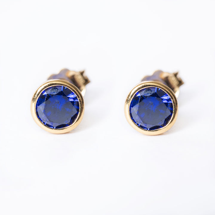 A close up view of September Birth Stone earrings
