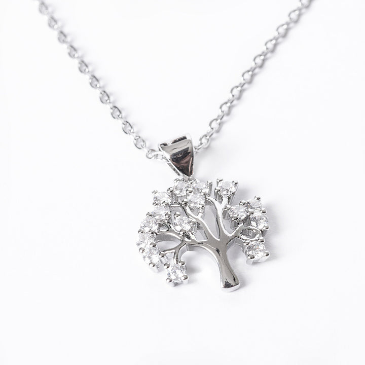 A side view of Tree Of Life Necklace.