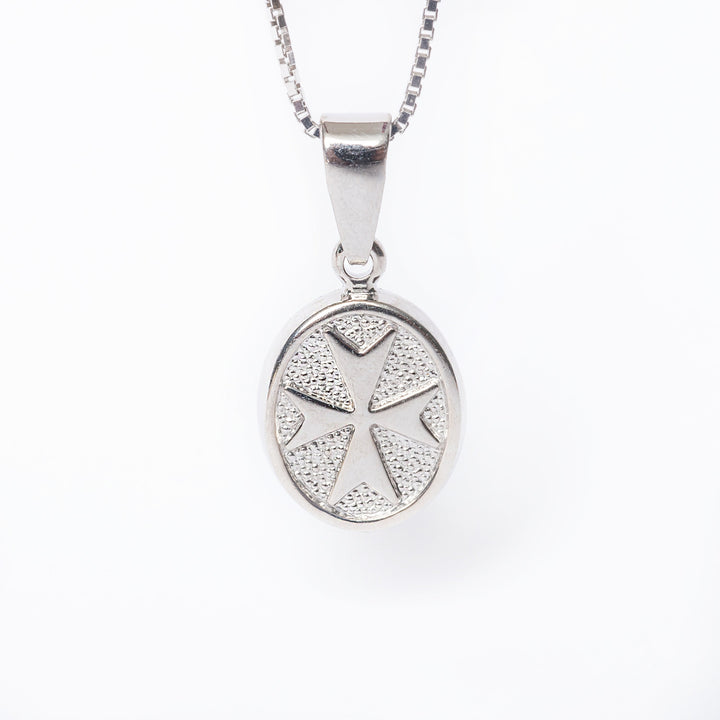 A close up view of Xandru Silver pendant 